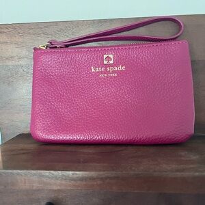 Kate spade berry color zipper wristlet